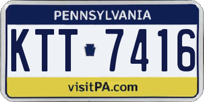 PA license plate KTT7416