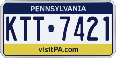 PA license plate KTT7421