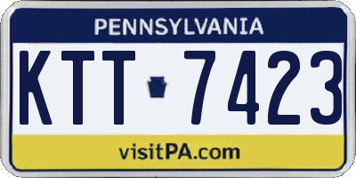PA license plate KTT7423