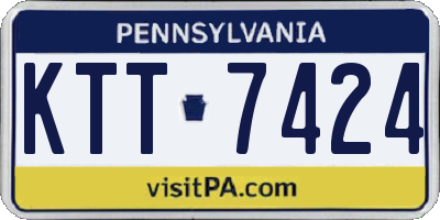PA license plate KTT7424