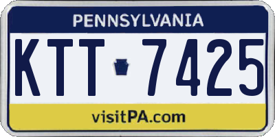 PA license plate KTT7425