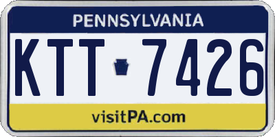 PA license plate KTT7426