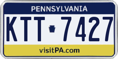 PA license plate KTT7427