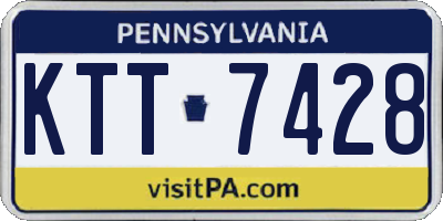 PA license plate KTT7428