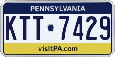 PA license plate KTT7429