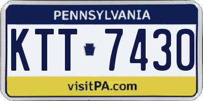 PA license plate KTT7430