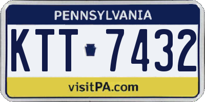 PA license plate KTT7432