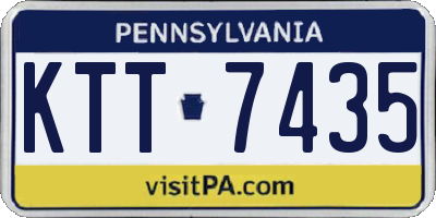 PA license plate KTT7435