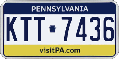 PA license plate KTT7436