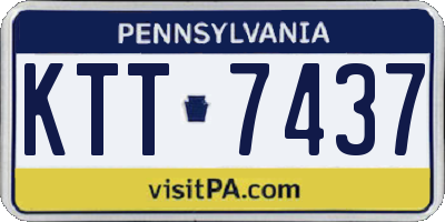 PA license plate KTT7437