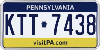 PA license plate KTT7438