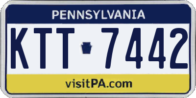 PA license plate KTT7442