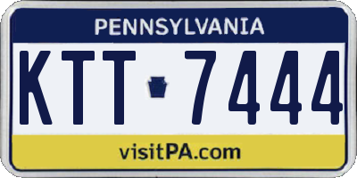 PA license plate KTT7444