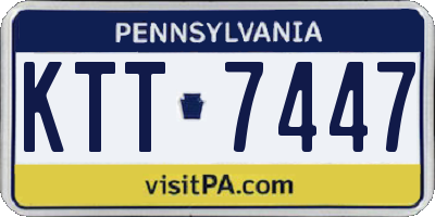 PA license plate KTT7447