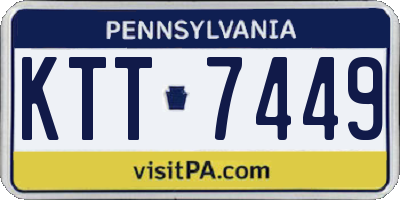 PA license plate KTT7449