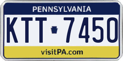 PA license plate KTT7450