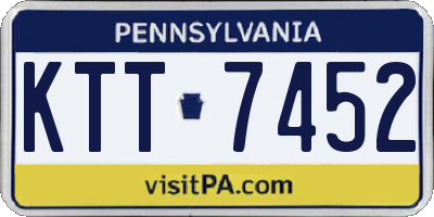 PA license plate KTT7452