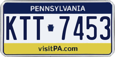 PA license plate KTT7453