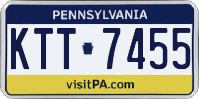 PA license plate KTT7455