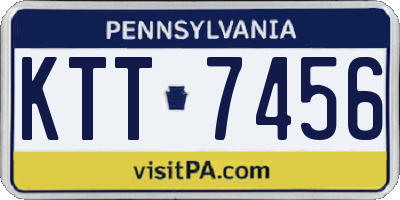 PA license plate KTT7456