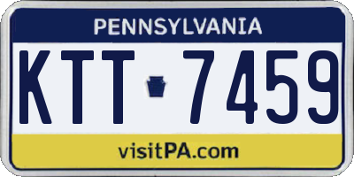 PA license plate KTT7459