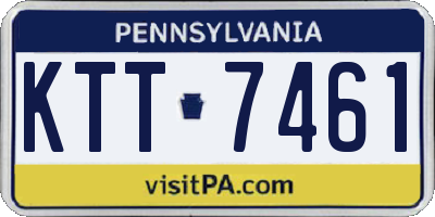 PA license plate KTT7461