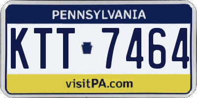 PA license plate KTT7464