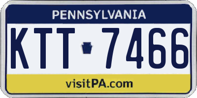 PA license plate KTT7466