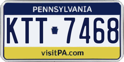 PA license plate KTT7468