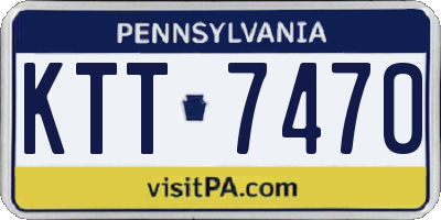 PA license plate KTT7470