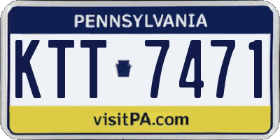 PA license plate KTT7471