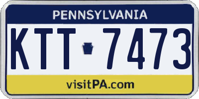 PA license plate KTT7473