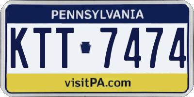 PA license plate KTT7474