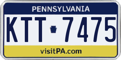 PA license plate KTT7475