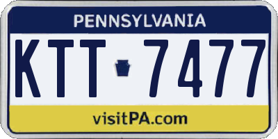 PA license plate KTT7477