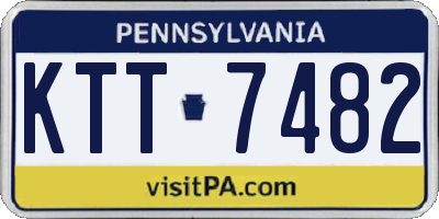 PA license plate KTT7482