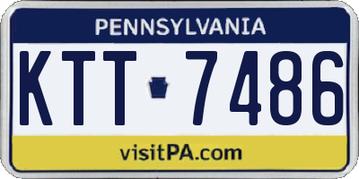 PA license plate KTT7486