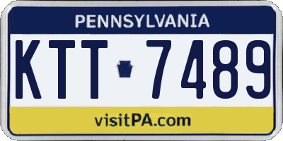 PA license plate KTT7489