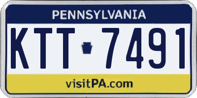 PA license plate KTT7491