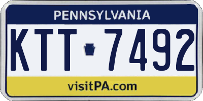 PA license plate KTT7492