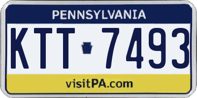 PA license plate KTT7493