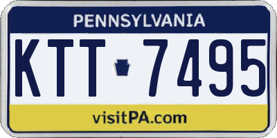 PA license plate KTT7495