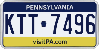 PA license plate KTT7496