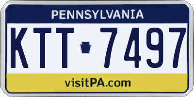 PA license plate KTT7497