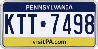 PA license plate KTT7498