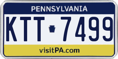 PA license plate KTT7499