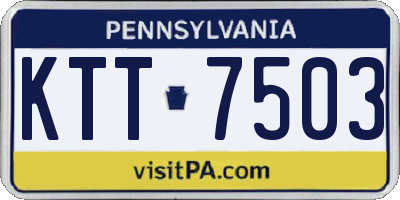PA license plate KTT7503