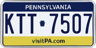 PA license plate KTT7507