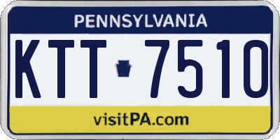 PA license plate KTT7510