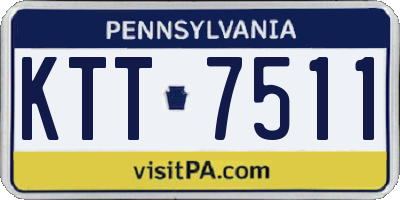 PA license plate KTT7511